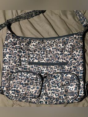 Lug Zipliner Convertible Tote in Leopard Navy
